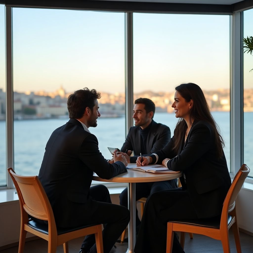 TürkKoç'un kurucuları İstanbul'daki ilk ofislerinde